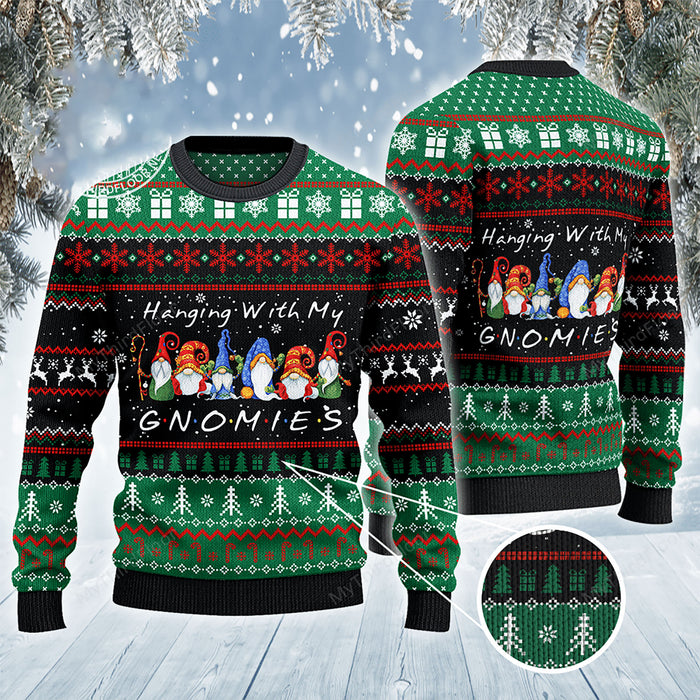 Hanging With My Gnomies Noel Ugly Christmas Sweater, Christmas Ugly Sweater, Christmas Gift, Gift Christmas 2022