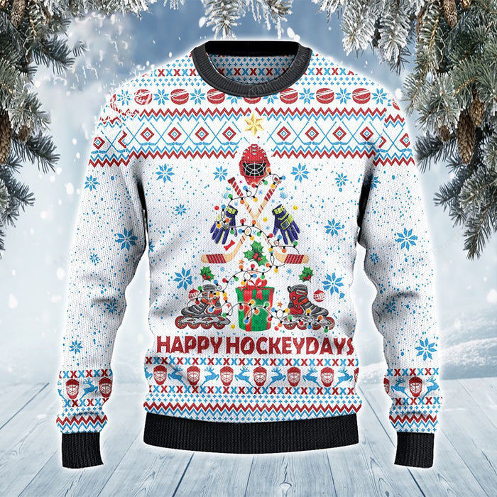 Happy Hockeydays Christmas Gift All Over Print 3D Sweater, Christmas Gift, Gift Christmas 2022
