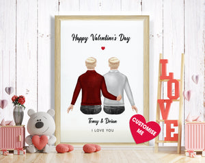 To my love Valentine's Day, Canvas-Poster-Digital file meaningful gift, Loving LGBT gifts, Couple gift, Art Print loves gift