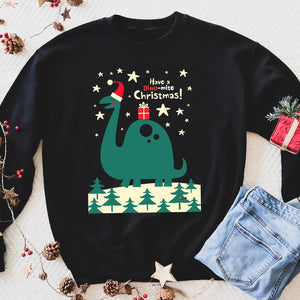 Have a Dino-mite Christmas! funny sweatshirt gifts christmas ugly sweater for men and women