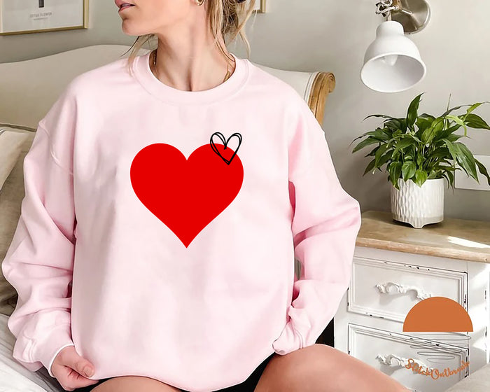 Heart Checkered Sweatshirt Womens Valentine Sweatshirt Women Valentines Day Shirt Valentine's Day Gifts Valentines Sweater Heart sweatshirt