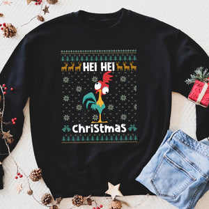 Hei hei christmas chicken funny sweatshirt gifts christmas ugly sweater for men and women
