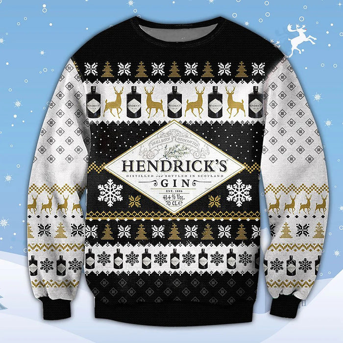 Hendricks Gin Scotland Whiskey Ugly Sweater Christmas Tshirt Hoodie Apparel,Christmas Ugly Sweater,Christmas Gift,Gift Christmas 2022