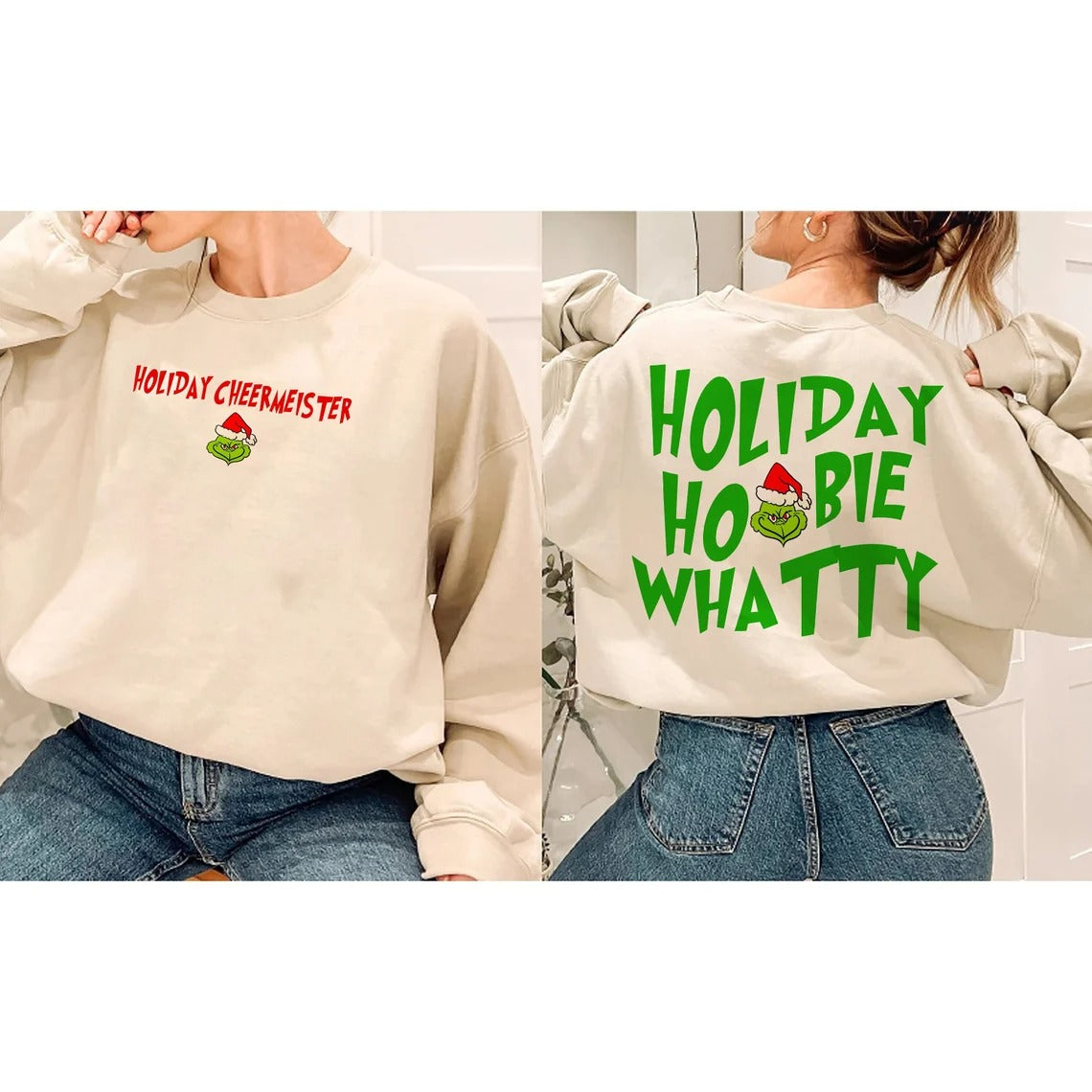 Holiday Cheermeister, Holiday Hoobie Whatty, Grinch Sweatshirt, Christmas Shirt, Christmas Sweatshirt, xmas gift, grinch christmas shirt