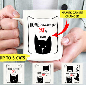 Home are where the cats are custom christmas mugs