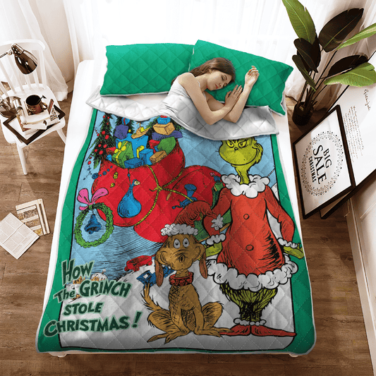 How the Grinch stole Christmas Quilt Bedding Set Bedroom Set Bedlinen 3D,Bedding Christmas Gift,Bedding Set Christmas