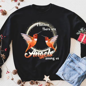 I Believe There Are Angels Among Us funny sweatshirt gifts christmas ugly sweater for men and women