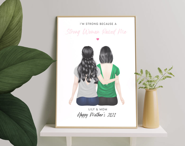 Personalized Picture Best Mother And Daughter Print, Mothers Day Present, Birthday Gift, Personalised Gift For Mothers Day From Daughter, Gift for Mom, Gift For Mum
