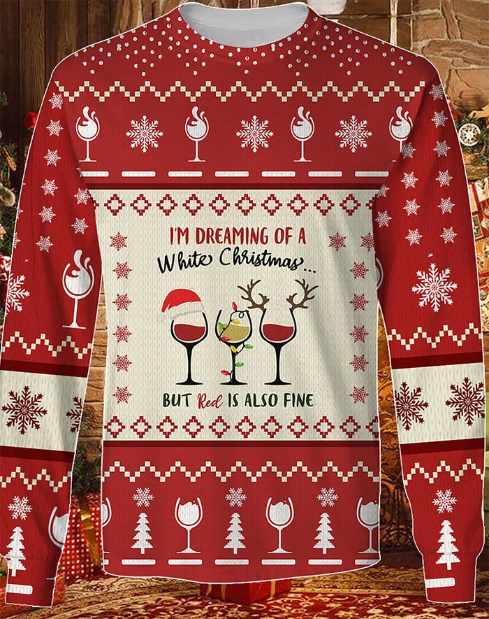 I am Dreaming Of A White Christmas But red Sweater, Christmas Ugly Sweater, Christmas Gift, Gift Christmas 2024