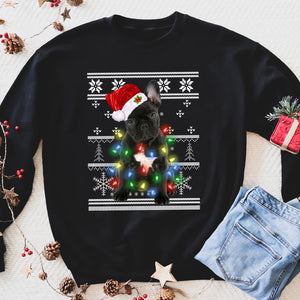 I want a French Bulldog for my Christmas best gift for love - funny sweatshirt gifts for dog lovers christmas ugly sweatshirt
