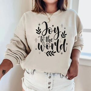 Joy To The World Sweatshirt, Christmas Sweater, Xmas Hoodie, Christmas Party Sweater, Cute Christmas Sweatshirt, Xmas Party Sweater
