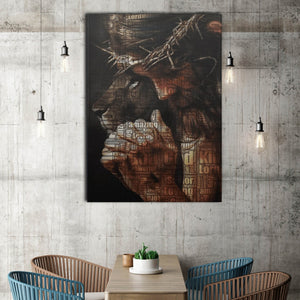 Jesus and Lion Wall-art Canvas, God Canvas