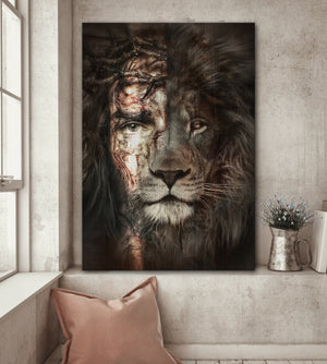 Jesus And Lion Perfect Canvas Prints Art