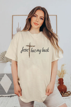 Jesus Has My Back Christians Worshiper Religious Saying T-Shirt