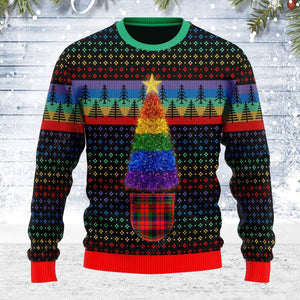 LGBT Christmas Tree 3D Ugly Christmas Sweater, Christmas Ugly Sweater, Christmas Gift, Gift Christmas 2024