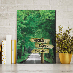 Jungle Street Signs, Personalized Canvas, Wall-art Canvas