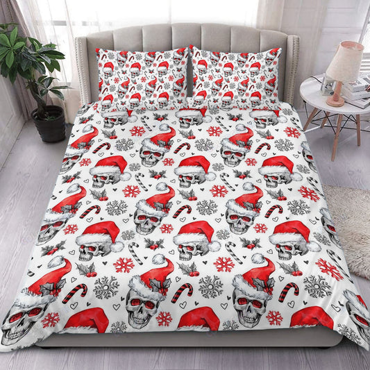 Lets Christmas With Skull Bedding Set Bedroom Set Bedlinen 3D,Bedding Christmas Gift,Bedding Set Christmas