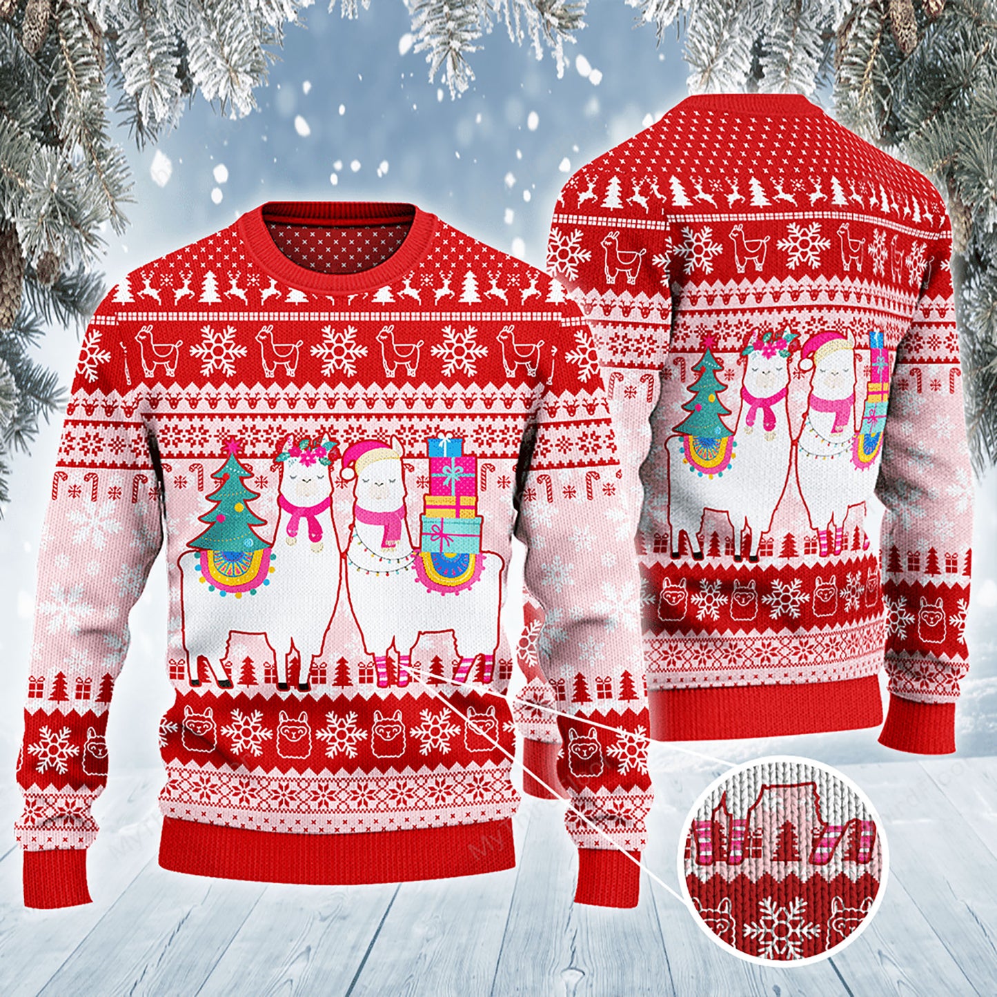 Llama Lovers Christmas Gift All Over Print 3D Sweater, Christmas Ugly Sweater, Christmas Gift, Gift Christmas 2024