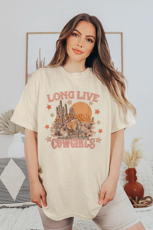 Long Live Desert Cactus Tee West Country Cowgirls Western Sweatshirt