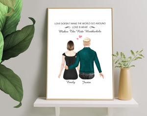 Love doesn't make the world go around, Canvas-Poster-Digital file meaningful gift, Love gifts, Couple gift, Art Print gift