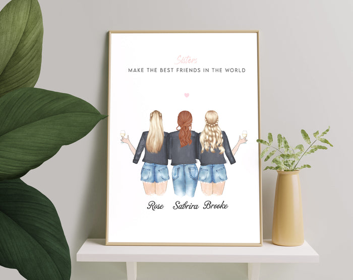 Personalized Picture Gift for Cousin, Perfect Cousin Gift, Personal Cousins Print, Custom Best Friend Gift, Besties Print, Friendship Print, Family Gift, Gift For Her