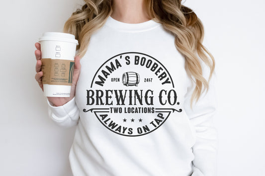 Mamaâ€™s Boobery Sweatshirt, Mamaâ€™s Boobery Brewing Co Sweatshirt, Momâ€™s Christmas Sweatshirt, Christmas Gift for mom