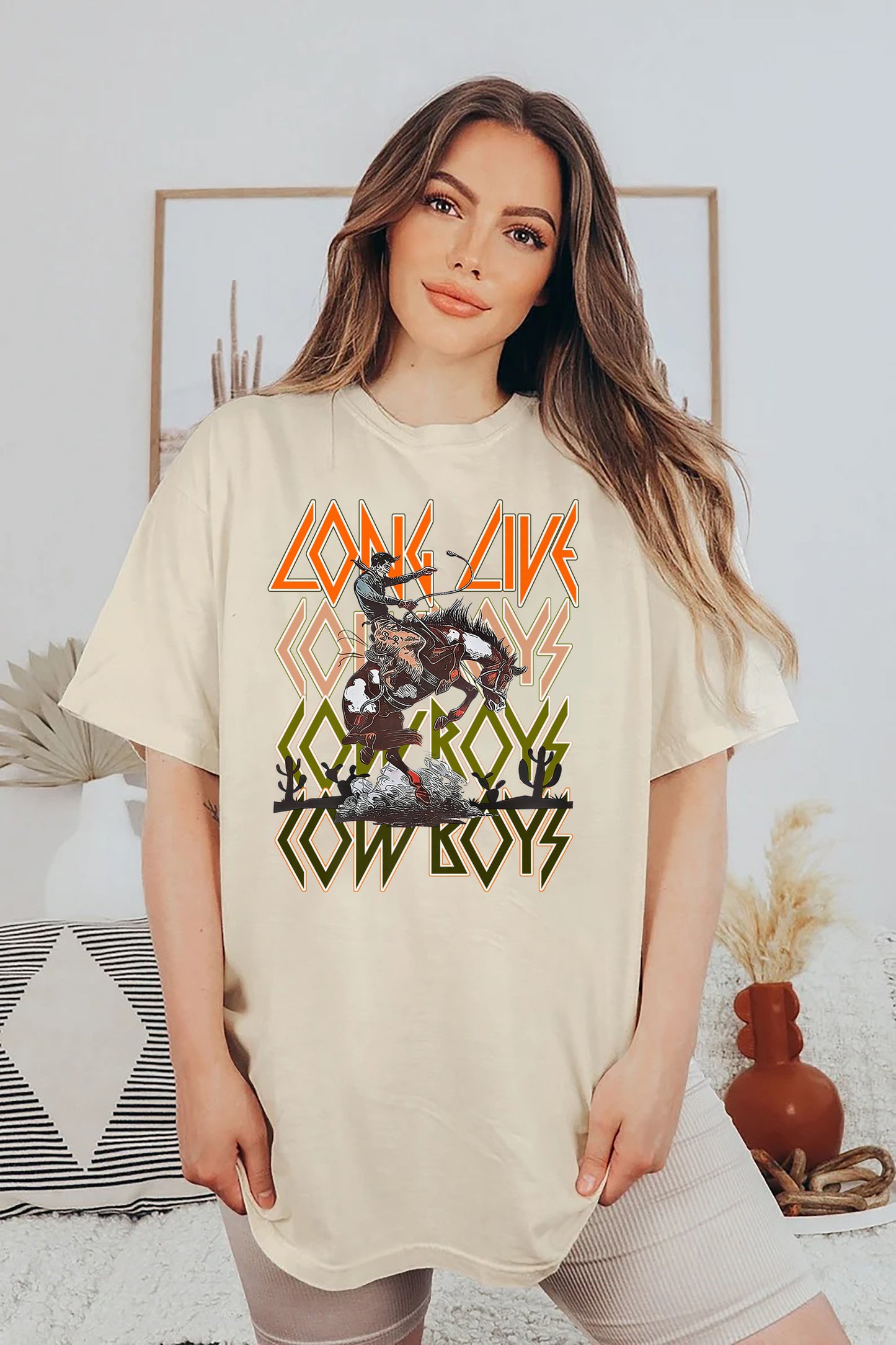 Mens Long Live Cowboy Riding Horse cool western Life Men Boys Premium SweatShirt