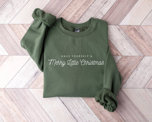 Merry Christmas Sweatshirt, Womens Christmas Shirt, Merry and Bright Christmas Sweater, Christmas Crewneck, Minimal Christmas Shirt Xmas Tee