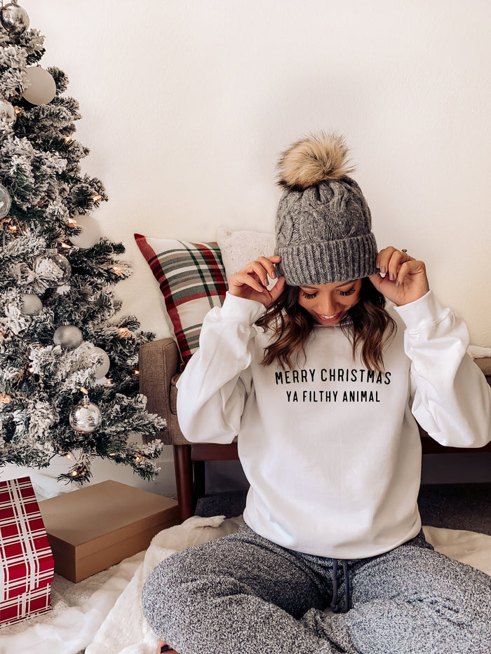 Merry Christmas Ya Filthy Animal Sweatshirt