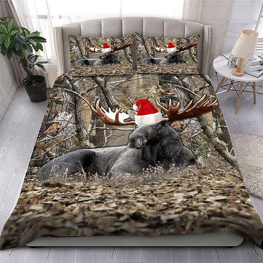 Merry Christmoose Beatiful Hunting lover 3D Bedding_yythkg Bedroom Set Bedlinen 3D,Bedding Christmas Gift,Bedding Set Christmas