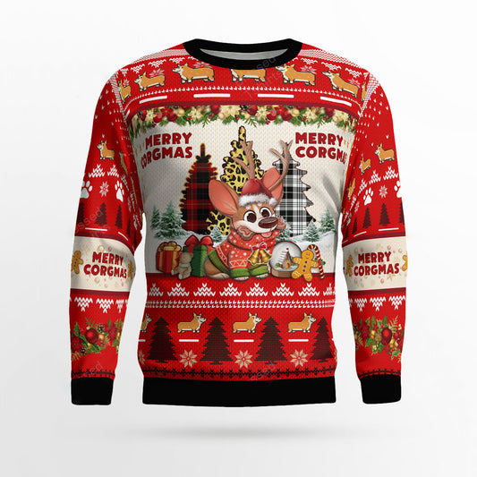 Merry Cogmas Lovely Corgi and reindeer Ugly Christmas Sweater, Christmas Ugly Sweater, Christmas Gift, Gift Christmas 2024