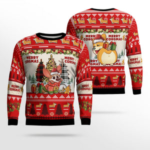 Merry Cogmas Lovely Corgi and reindeer Ugly Christmas Sweater, Christmas Ugly Sweater, Christmas Gift, Gift Christmas 2024