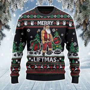 Merry Liftmas Christmas Gift All Over Print 3D Sweater, Christmas Ugly Sweater, Christmas Gift, Gift Christmas 2024