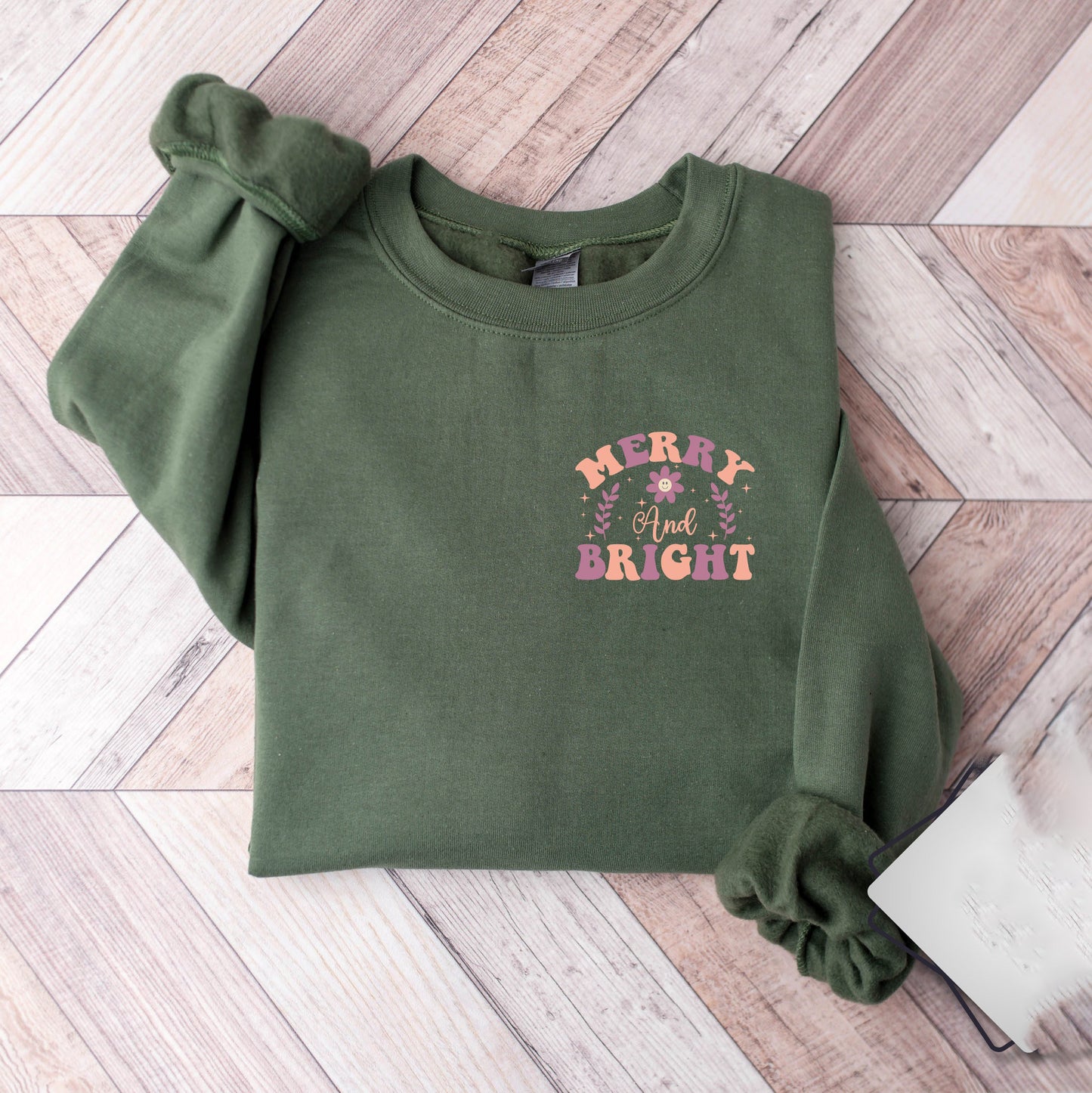 Merry and Bright Sweatshirt, Cute Womens Christmas Sweatshirt, Merry Christmas, Christmas Crewneck, Holiday Sweatshirt, Winter Sweatshirt
