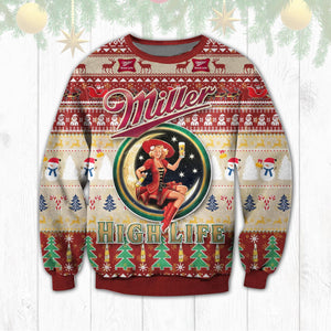 Miller High Life Beer Sweater Christmas Tshirt Hoodie Apparel,Christmas Ugly Sweater,Christmas Gift,Gift Christmas 2022