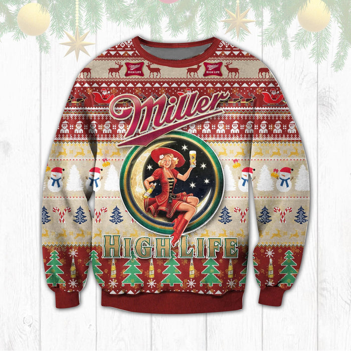 Miller High Life Beer Sweater Christmas Tshirt Hoodie Apparel,Christmas Ugly Sweater,Christmas Gift,Gift Christmas 2022