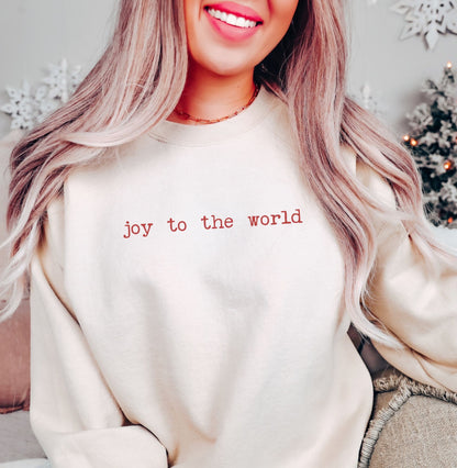 Minimal Christmas Sweatshirt, Joy To The World, Christian Sweatshirt, Simple Holiday Shirt, Christmas Sweatshirts for Women, Holiday Sweater