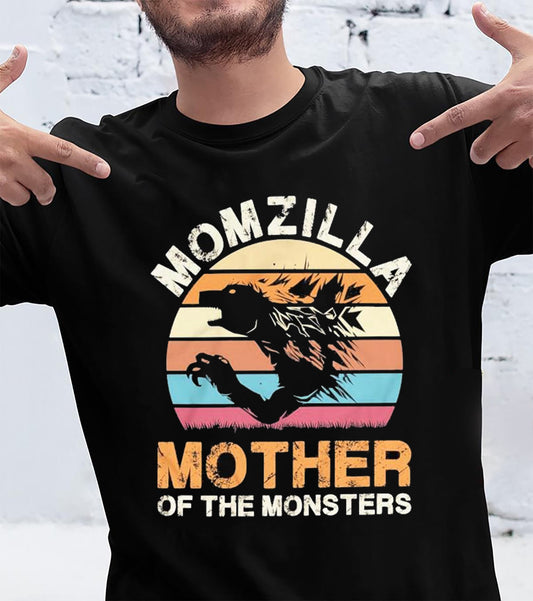 Momzilla Máthair an Arrachtaigh Vintage Retro Tee T Léine 22