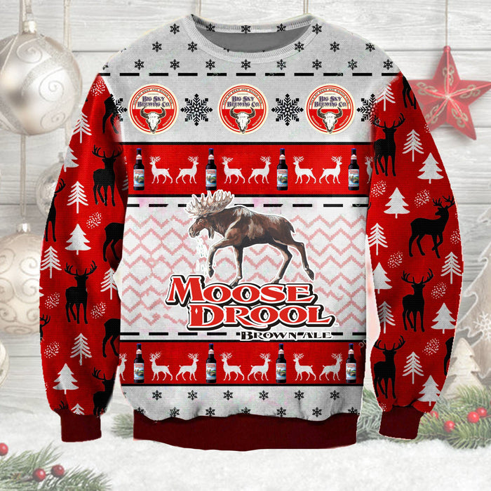 Moose Drool Brown ale Christmas Ugly Sweater, Christmas Ugly Sweater, Christmas Gift, Gift Christmas 2022