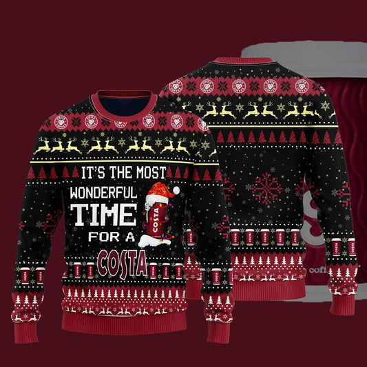 An t-am is iontaí le haghaidh geansaí Nollag Costa, geansaí gránna Nollag, bronntanas Nollag, bronntanas Nollag 2024