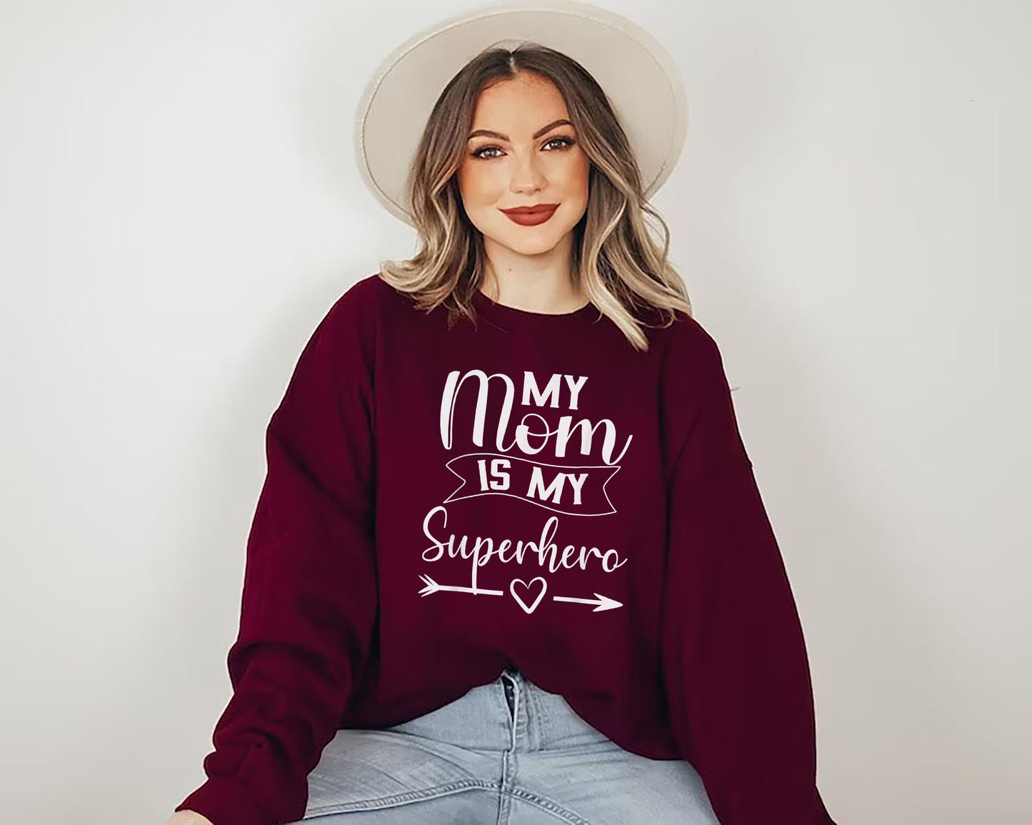 My Mom is My Superhero T Shirt for Mother's Day,Mom Birthday SweatShirt