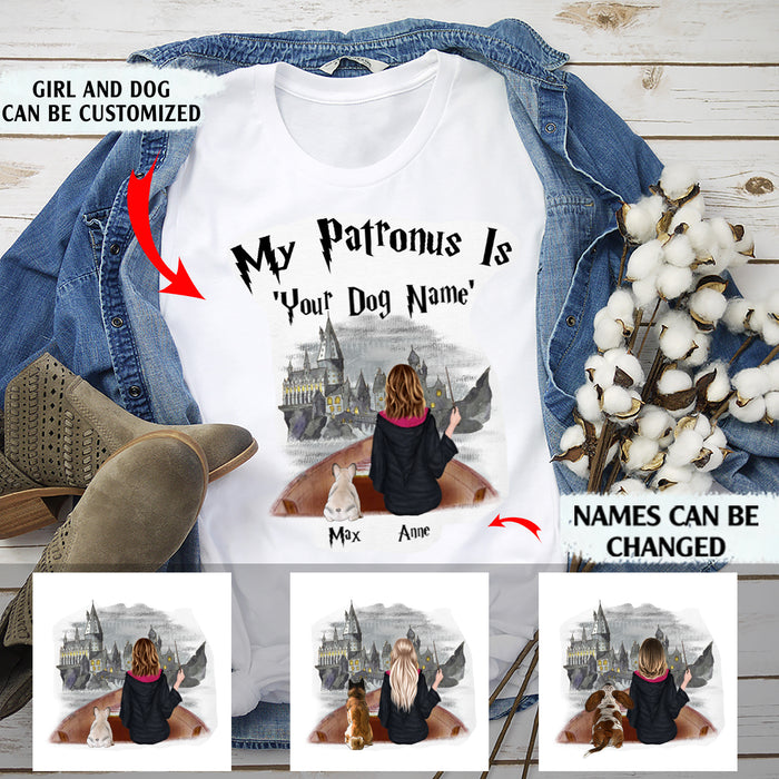 My patronus is my dog personalized Halloween dog mom standard T-shirt