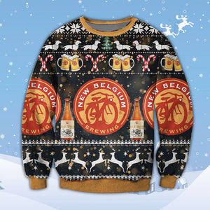 New Belgium Brewing Beer Ugly Sweater Christmas, Christmas Ugly Sweater, Christmas Gift, Gift Christmas 2022