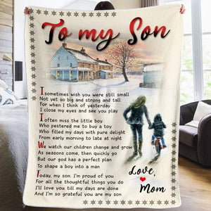 To my Son, I'm so grateful you are my son, Mom to Son, Poem Blanket