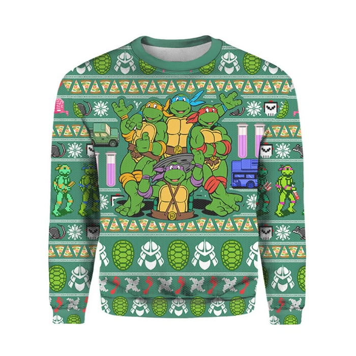 Ninja Turtles Ugly Christmas Sweater All Over Print Sweater Apparel Tshirt Hoodie Apparel,Christmas Ugly Sweater,Christmas Gift,Gift Christmas 2024