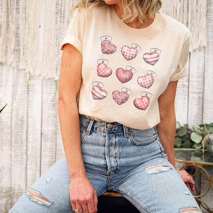 Nurse Valentine T-Shirt Valentine's Day for Nurses, Candy Heart Valentines Sweatshirt, Nurse Crew Long Sleeve, Xoxo Hoodie