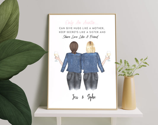 Bronntanas Pictiúr Pearsanta d'Aintín, Cló Saincheaptha Uathúil Do Neacht, Bronntanas Pearsanta Do Dhí, Priont Lá Breithe, Bronntanas Do Neacht, Cló do Neacht agus Aintín, Bronntanas Aintín agus Neacht