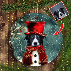 PERSONALIZED cute potrait dog 2020 Merry Christmas dog ceramic ornament - Christmas decoration unique family orament gift idea for dog lover