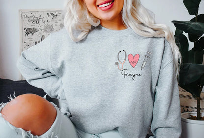 Personalized Gift for Nurse, RN Sweatshirt for Nurses, Registered Nurse Gift, Graduation Gift for Nurse