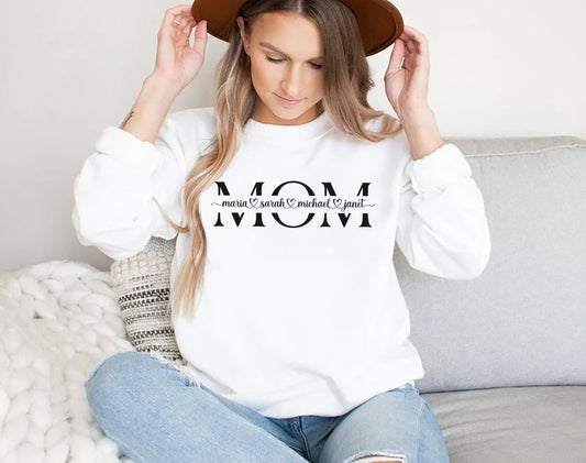 Personalized Mom Sweatshirt, Gift For Mom, Gift For Grandma, Mommy Shirt Kids Names Shirt